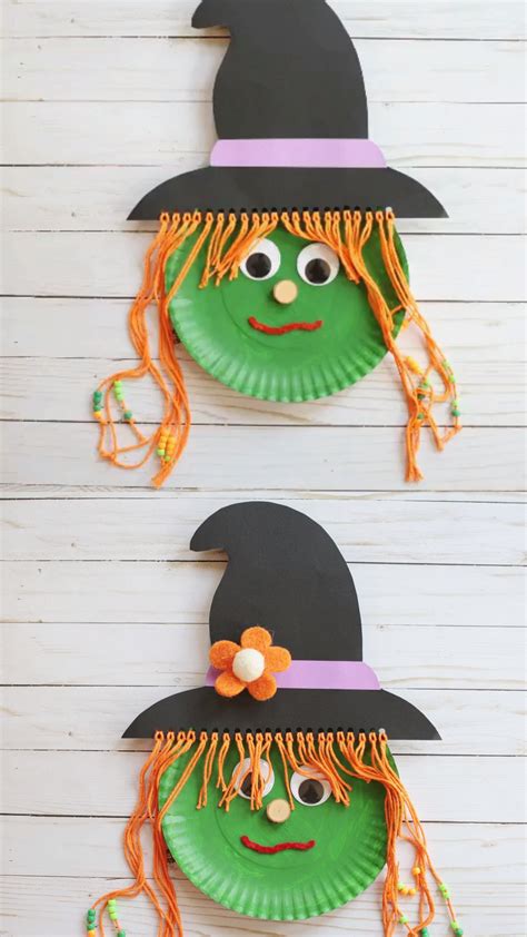 DIY witch craft with paper plates
